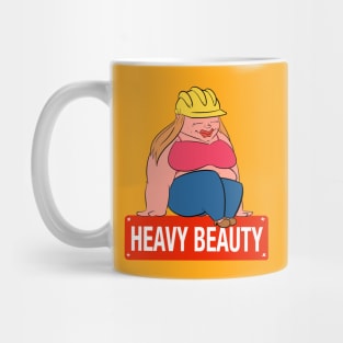 Heavy Beauty Plus size woman sitting posing Mug